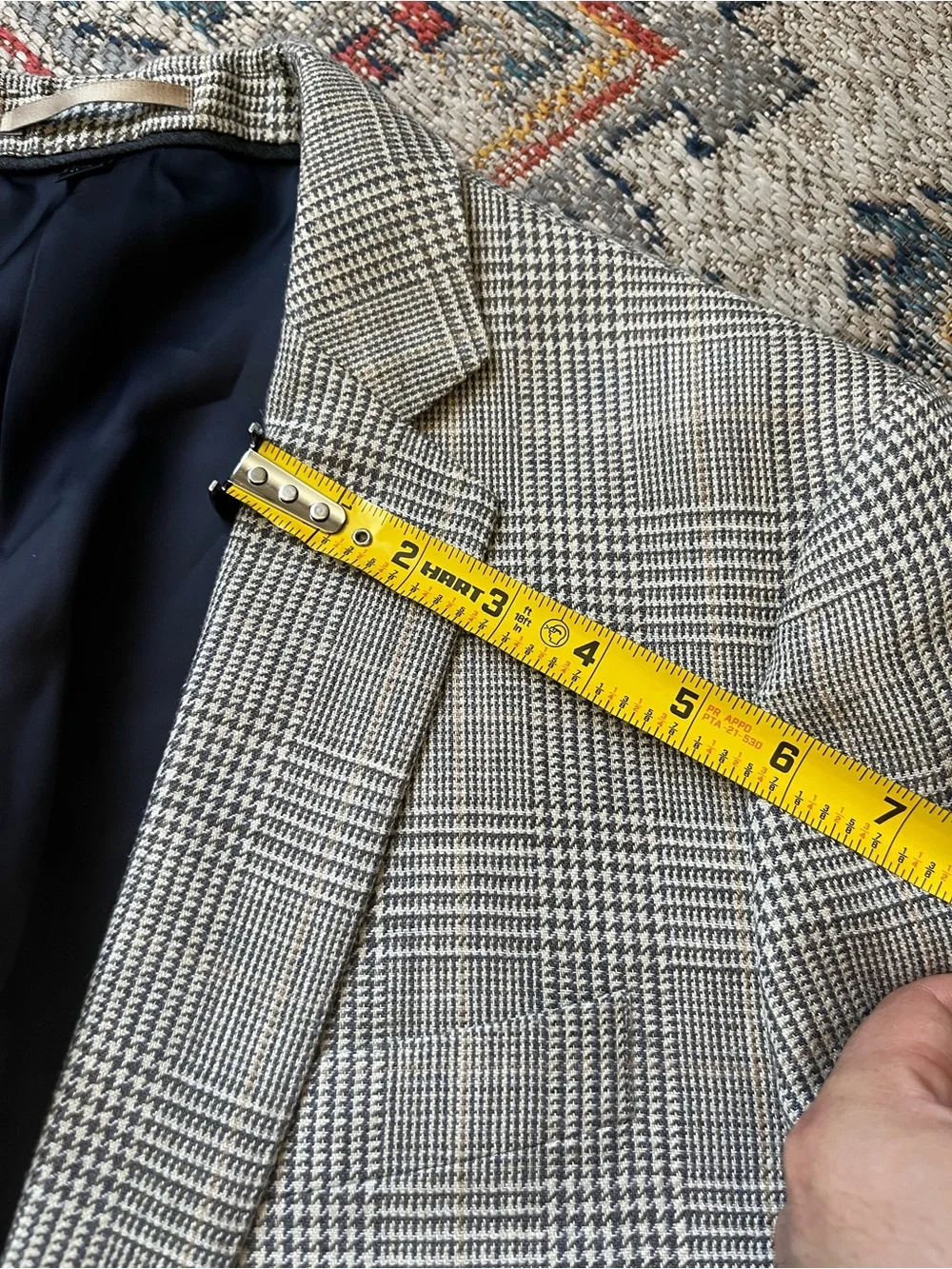 J. Crew Gray Glen Plaid Sport Coat Size 38R Silk Linen Blend